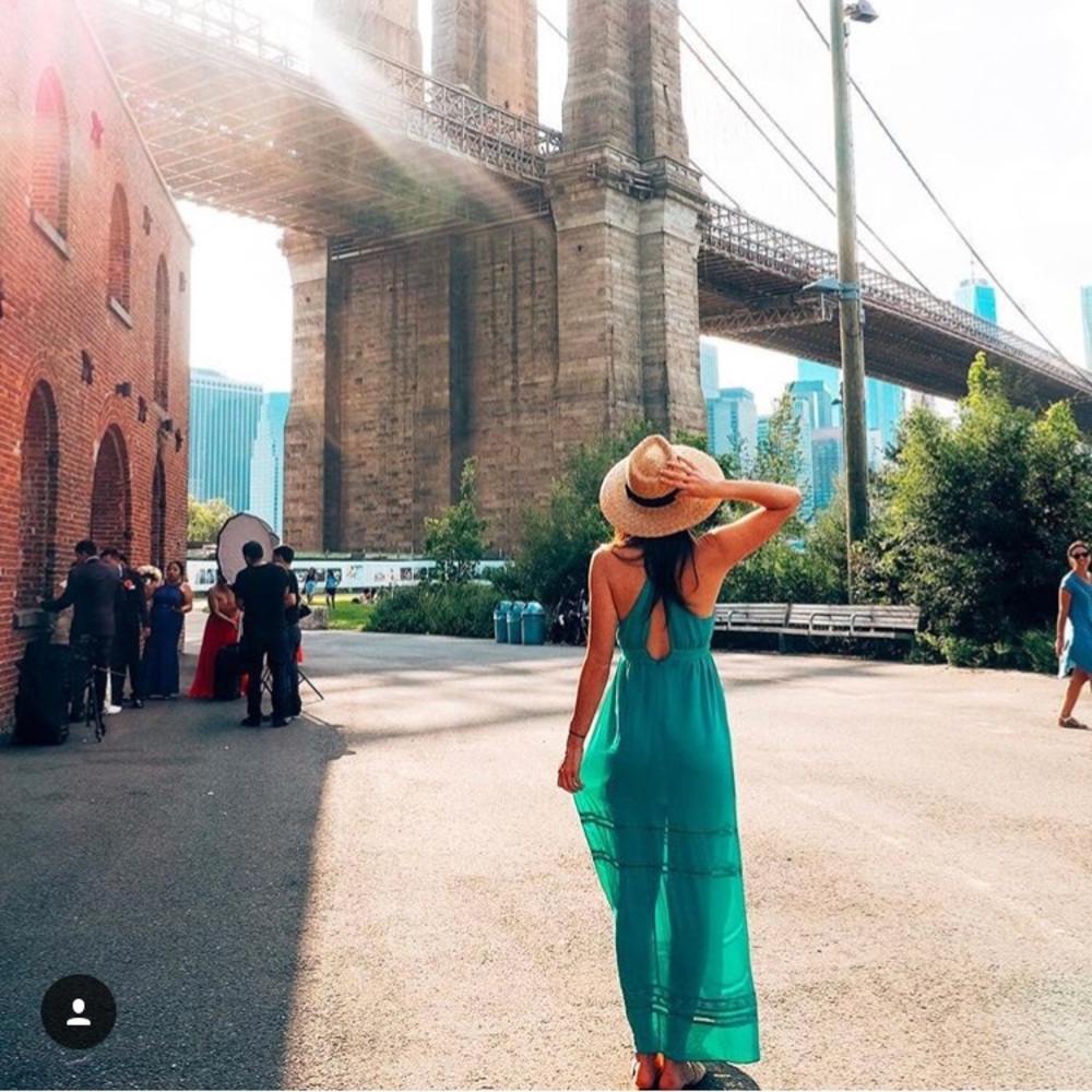 Lovers + Friends green maxi dress
